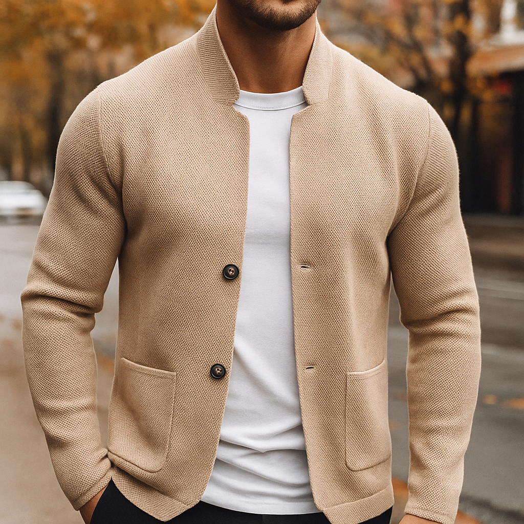 Cardigan en maille texturée aspect lainage