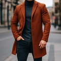 Trench en laine coupe droite à la finition soignée homme – Utelle