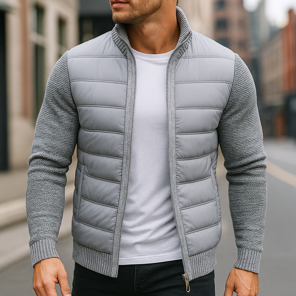 Veste matelassée à manches en maille