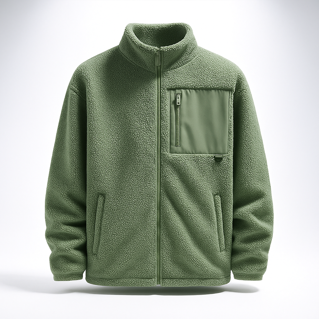 Veste polaire zippée à col montant