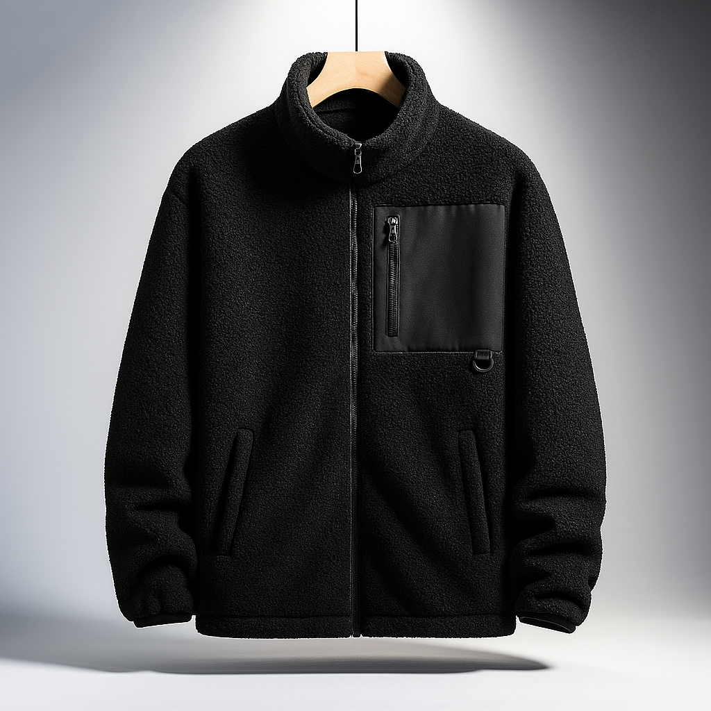 Veste polaire zippée à col montant