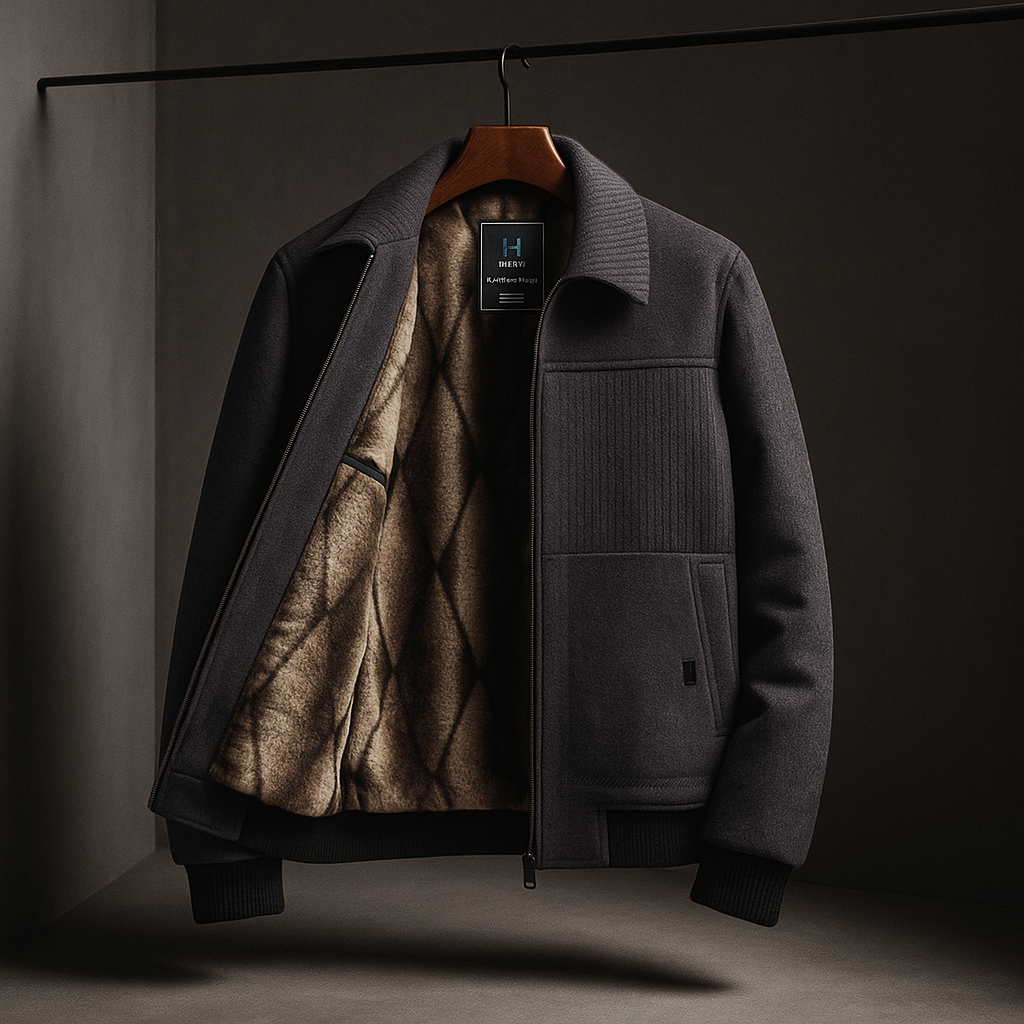 Veste zippée texturée doublée