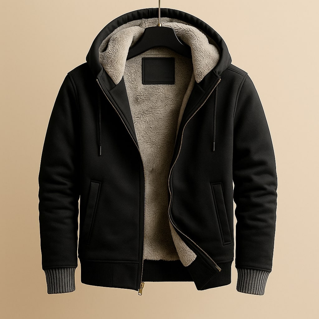 Veste doublée à capuche zippée