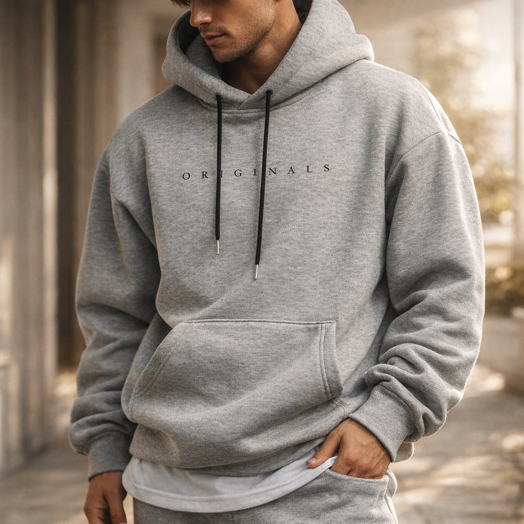 Sweat à capuche coupe droite