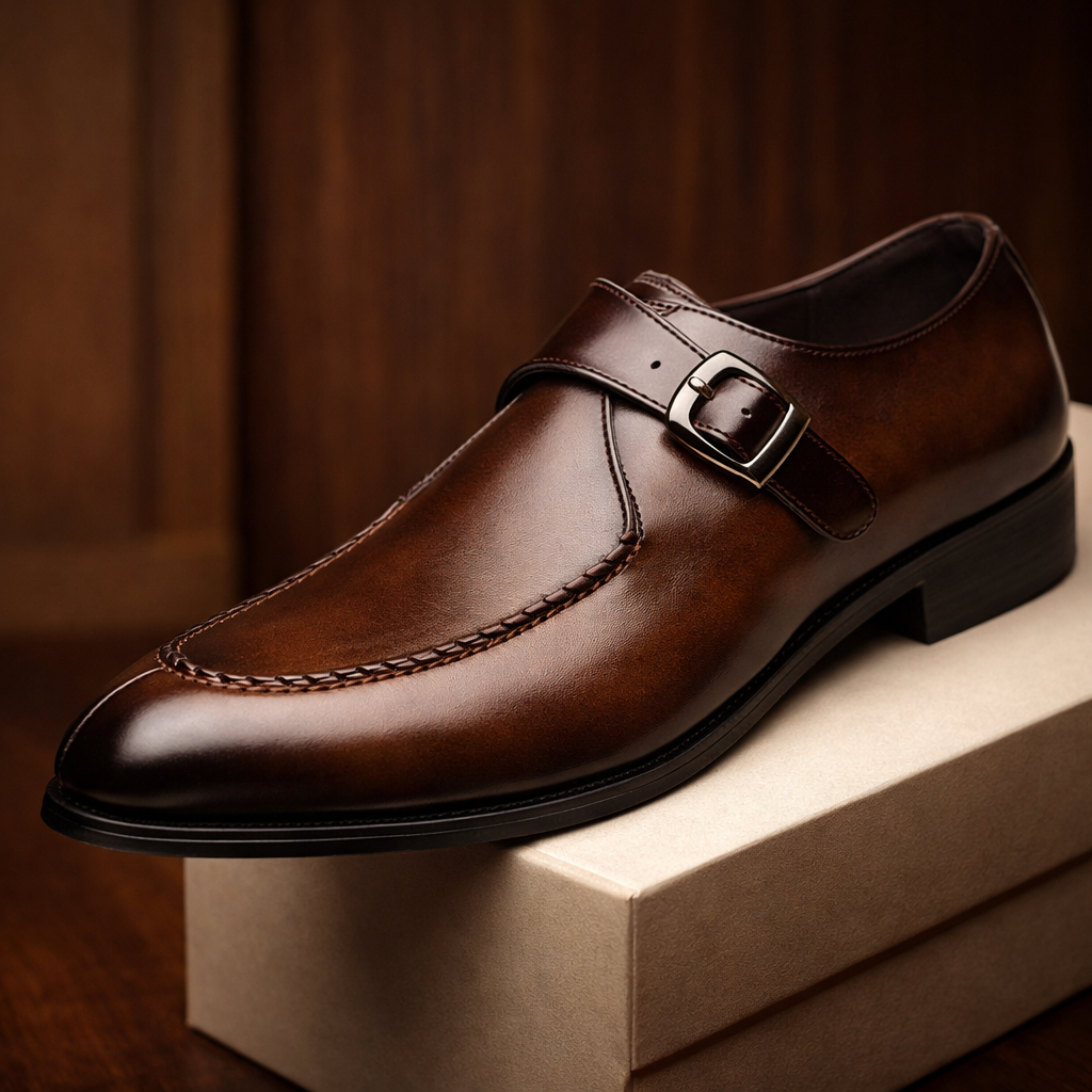 Chaussures habillées à boucle finition lisse