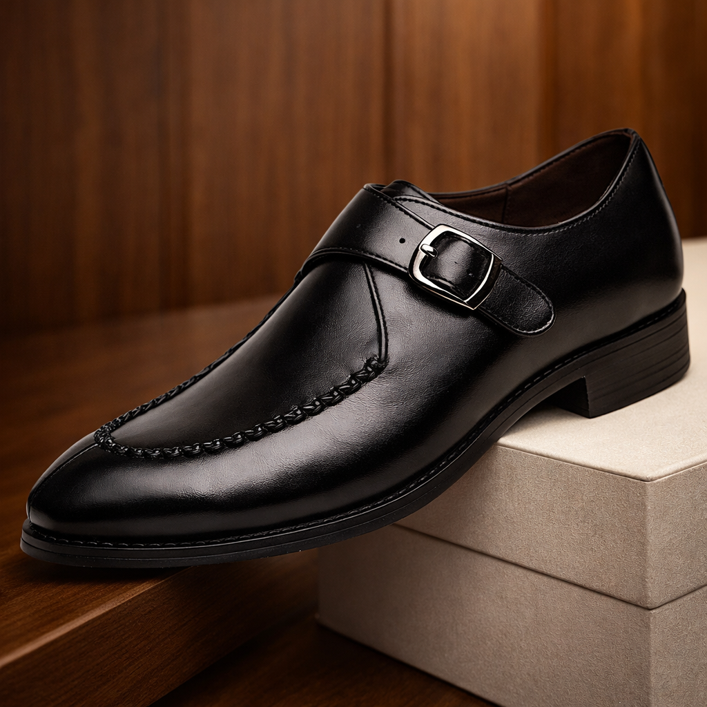 Chaussures habillées à boucle finition lisse