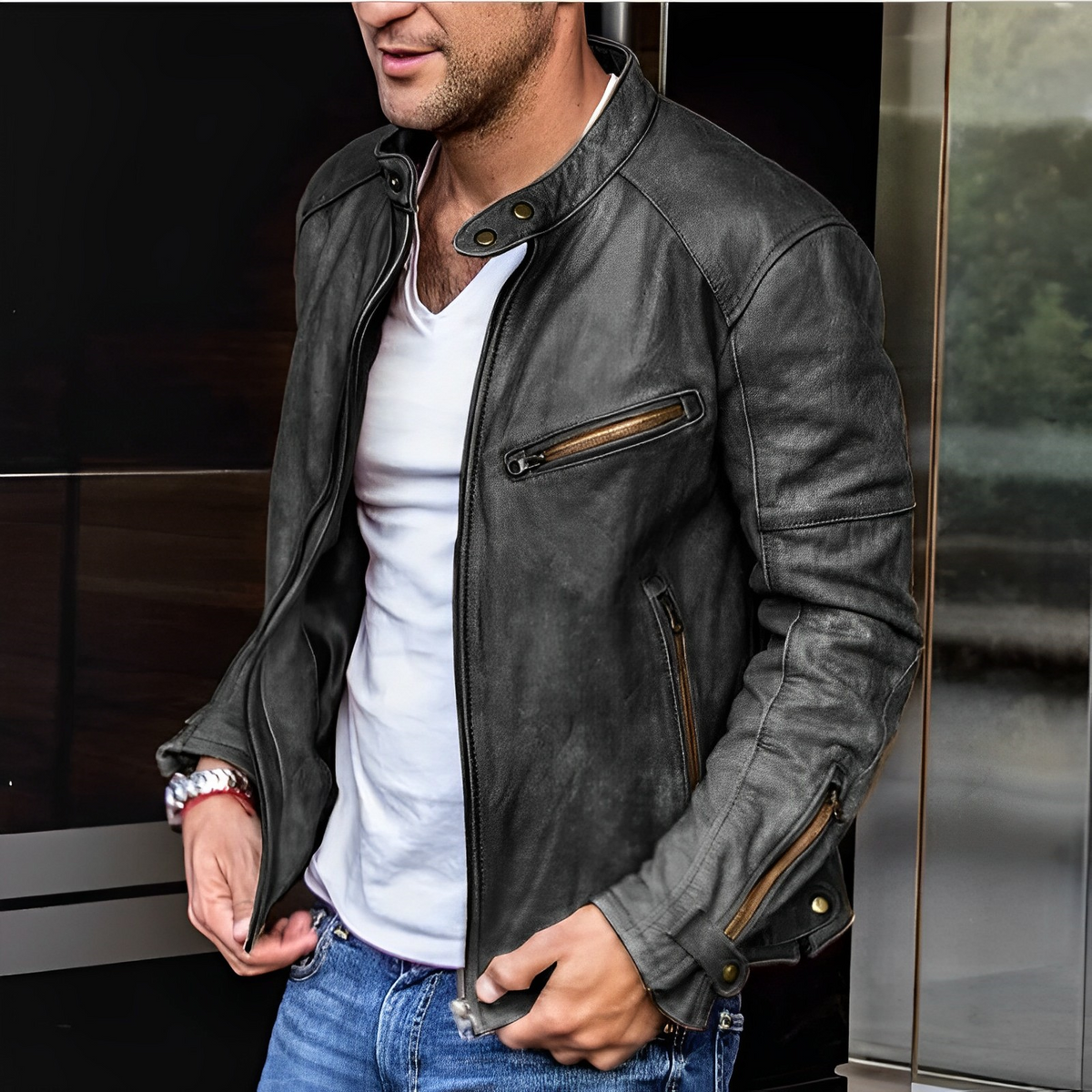 Veste doublée à coupe épurée