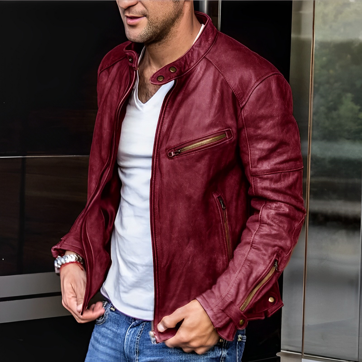 Veste doublée à coupe épurée