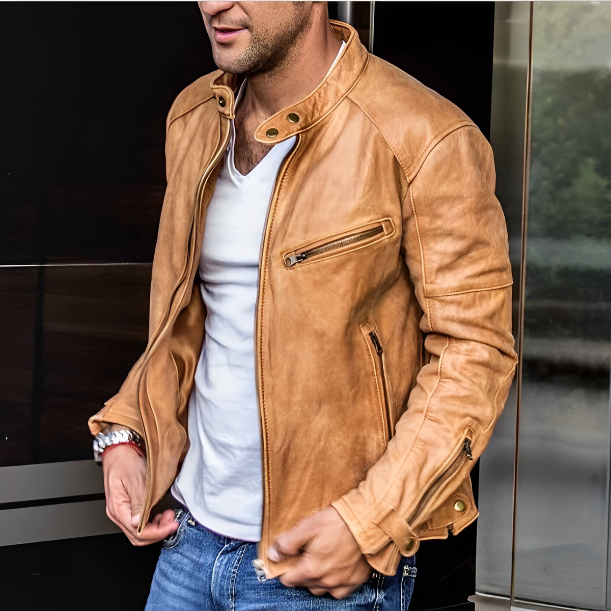 Veste doublée à coupe épurée