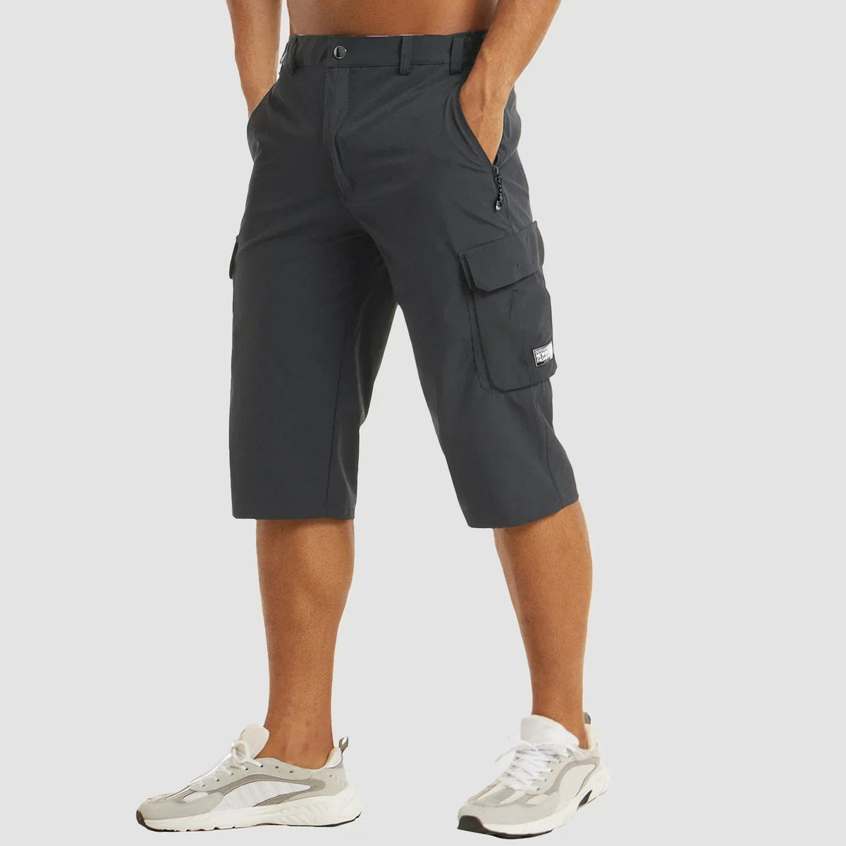 Bermuda cargo stretch poches utilitaires coupe longue homme – Coulanges
