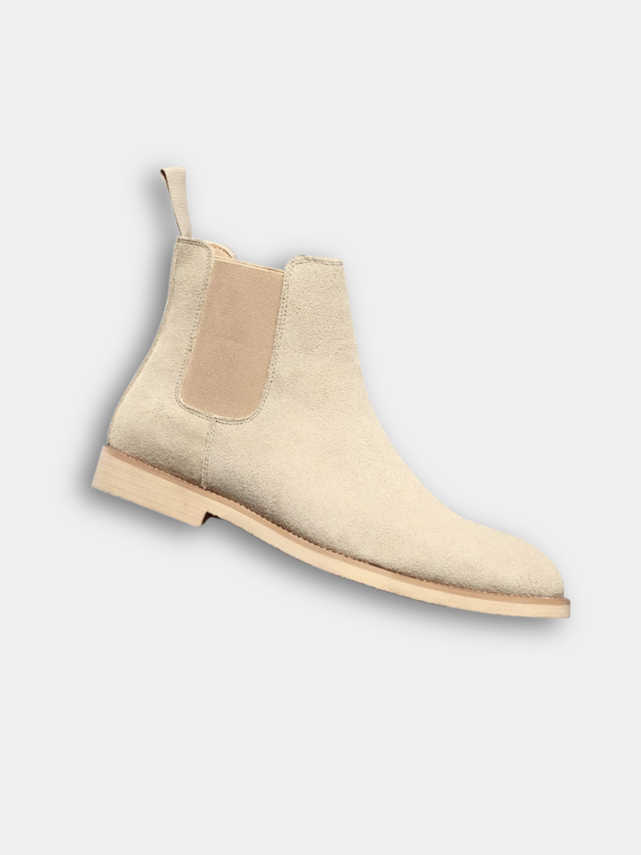Bottines aspect daim à élastiques latéraux