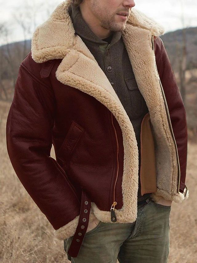 Blouson aviateur doublé chaud coupe décontractée homme – Nogent