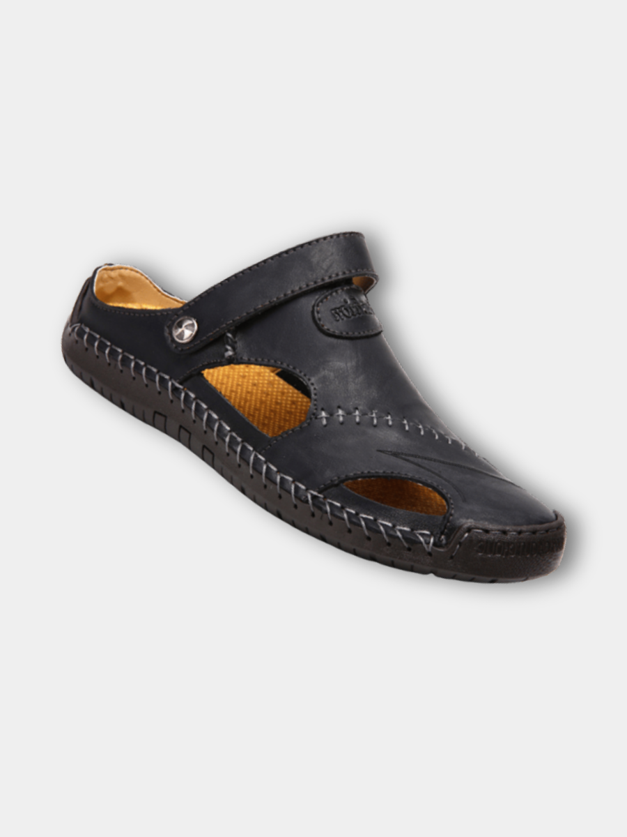 Sandales en cuir ligne soignée estivales style chic intemporel homme – Garchy
