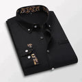 Chemise à manches longues structurée col classique coupe nette homme – Meschers