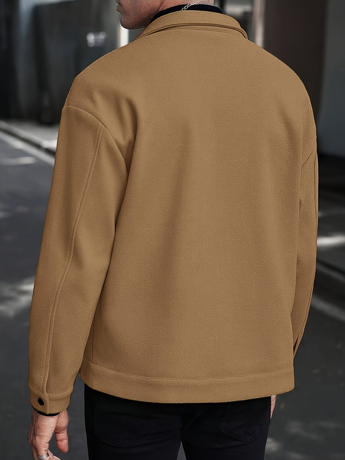 Veste unie à col à revers