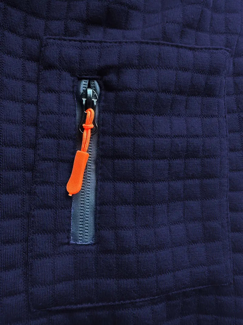 Polo matelassé manches longues poche zippée