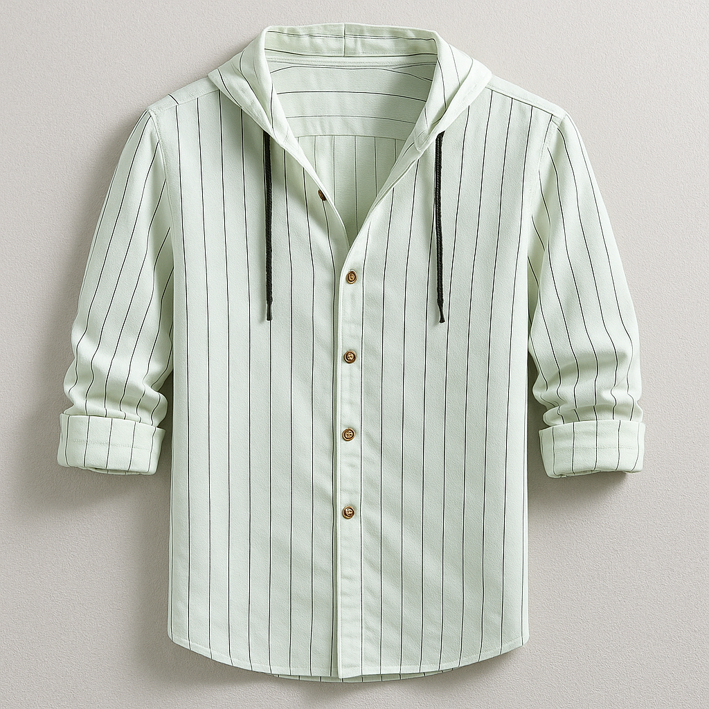 Chemise rayée à capuche