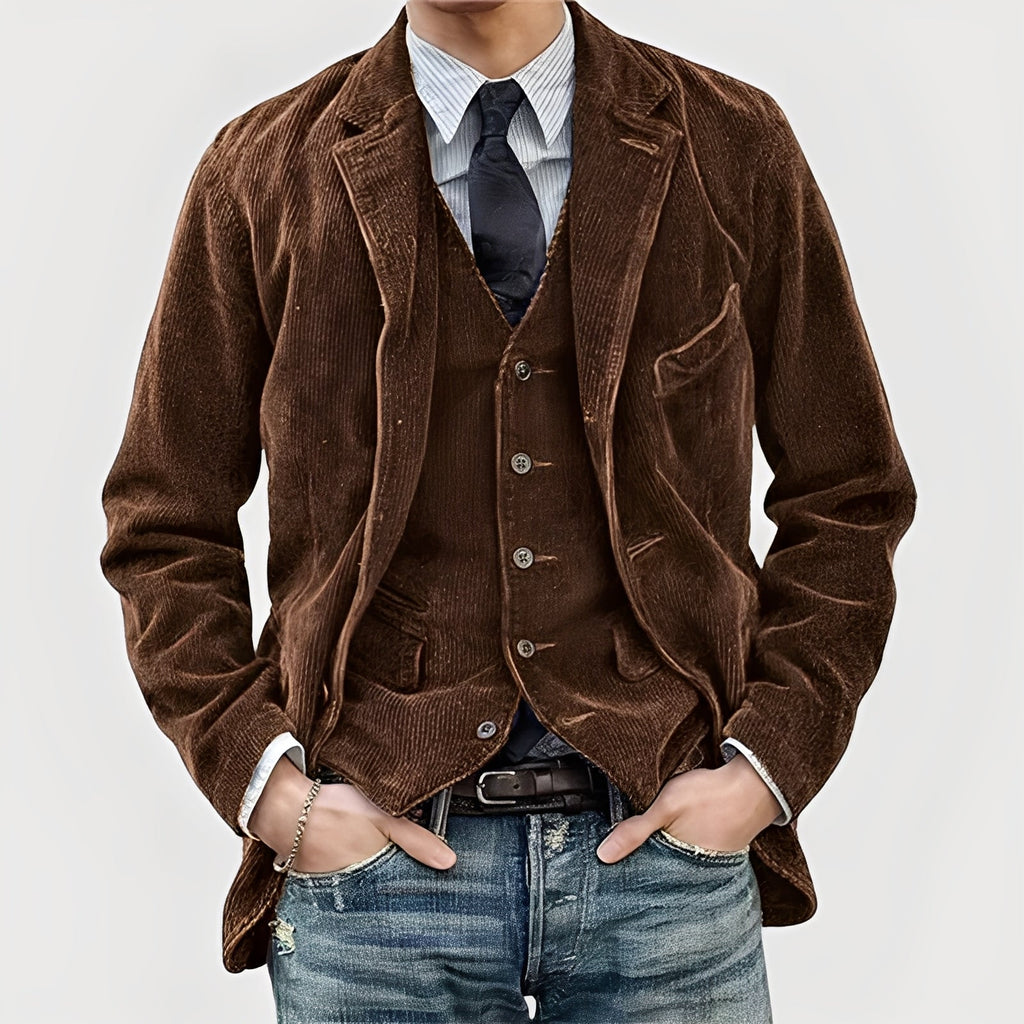 Veste et gilet vintage à la finition soignée pour le quotidien homme – Lamanon
