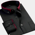 Chemise classique manches longues coupe ajustée col boutonné homme – Bernay