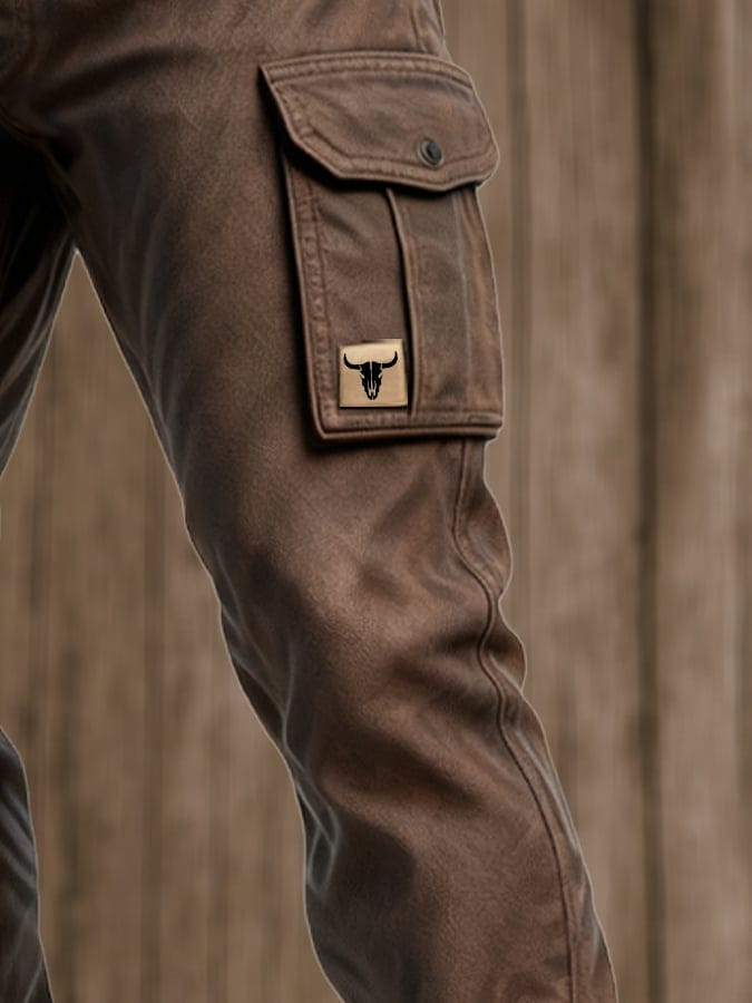Pantalon cargo slim fuselé à poches utilitaires style urbain homme – Villers
