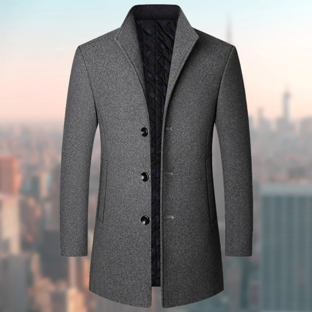 Manteau long d'hiver coupe structurée au style intemporel homme – Presbourg
