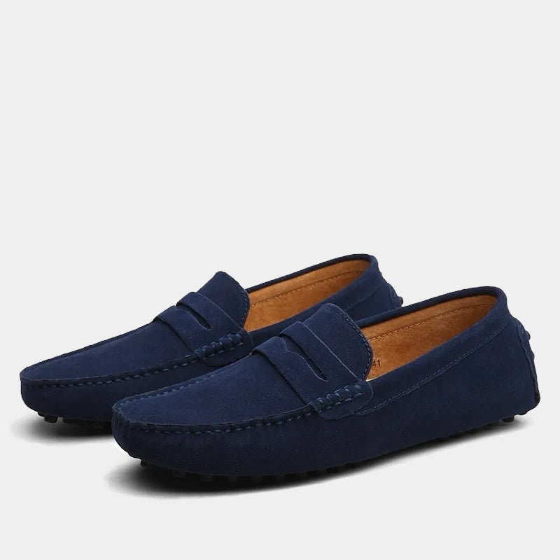 Mocassins à bride aspect daim