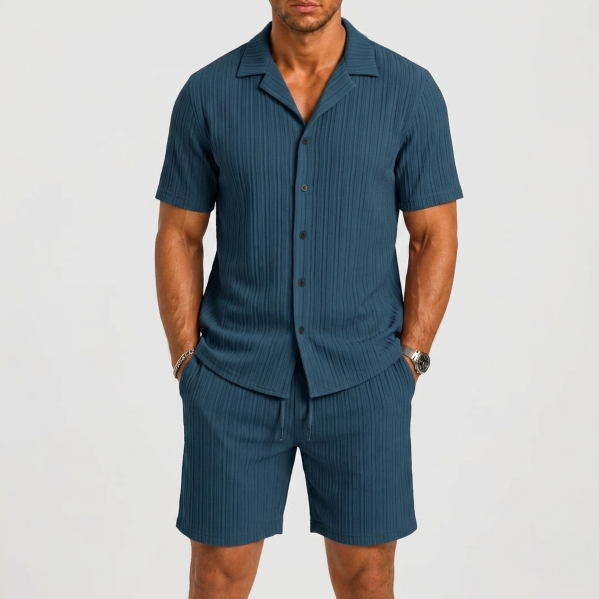 Ensemble d'été deux pièces au style intemporel à la finition soignée homme – Lauris