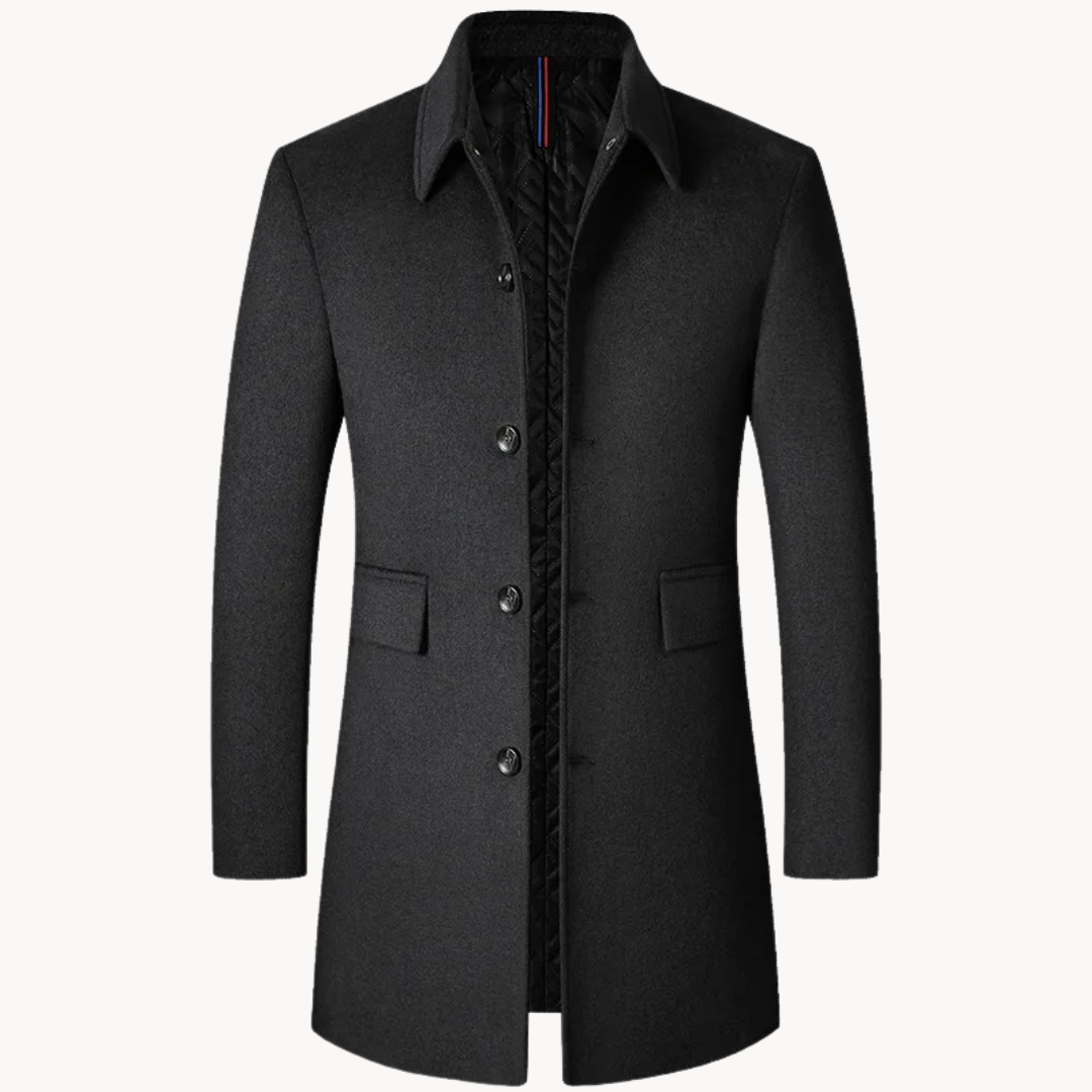 Manteau en laine coupe classique au chic discret homme – Blauvac
