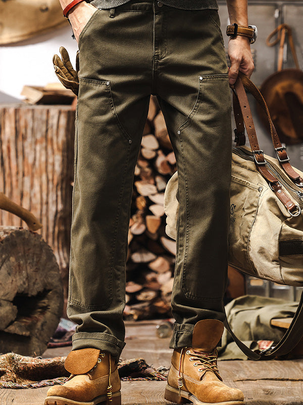 Pantalon utilitaire en coton coupe confortable liberté de mouvement homme – Ambarès