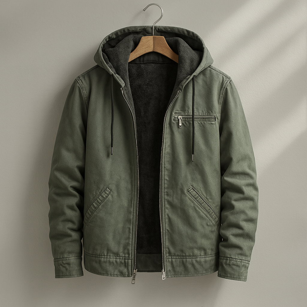 Veste doublée polaire à capuche amovible