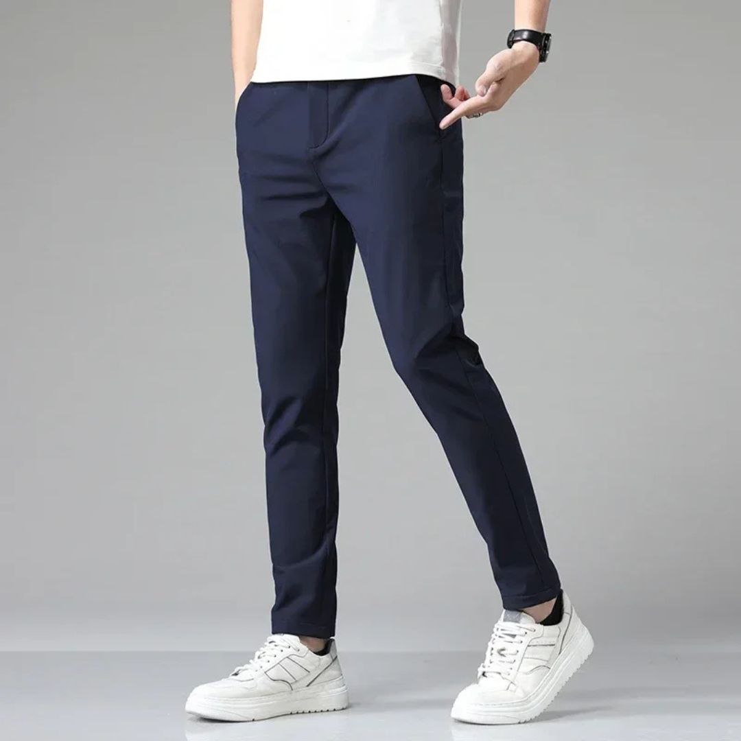 Pantalon slim extensible taille élastique
