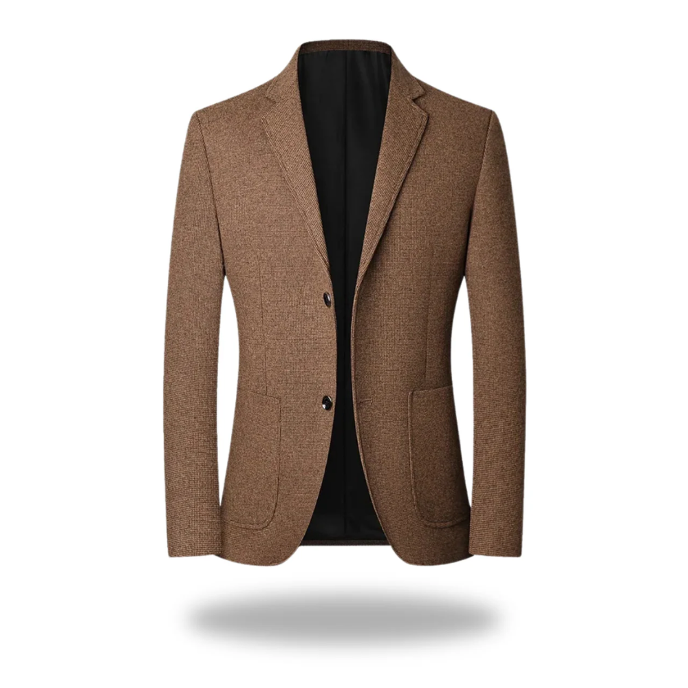 Blazer chiné deux boutons poches plaquées