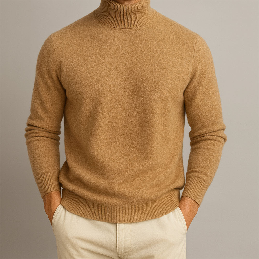 Pull col roulé en maille douce