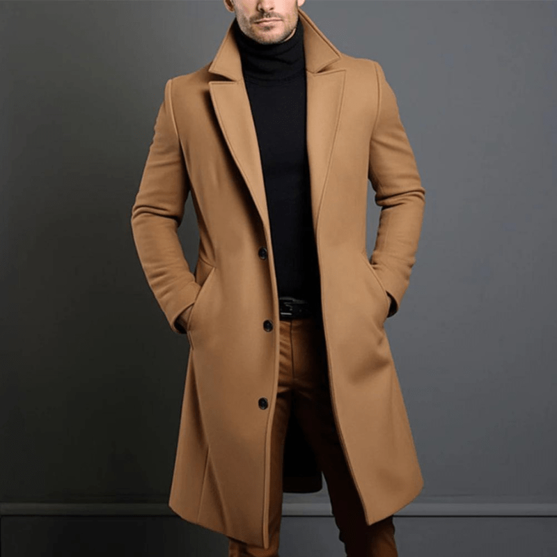 Manteau long d'hiver inspiration trench classique homme – Brézé