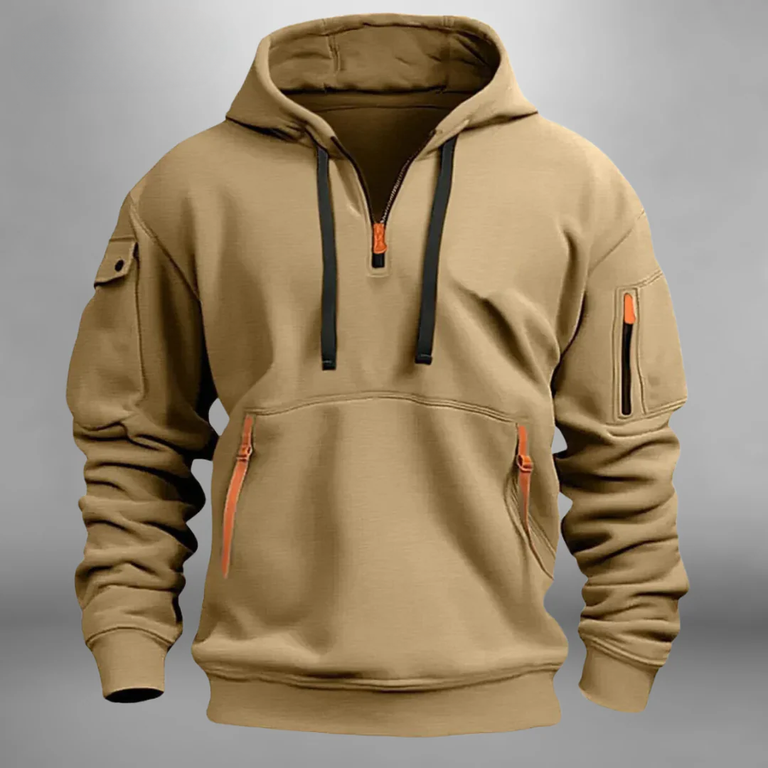 Sweat à capuche doux polyvalent confort allure sobre homme – Villesavin