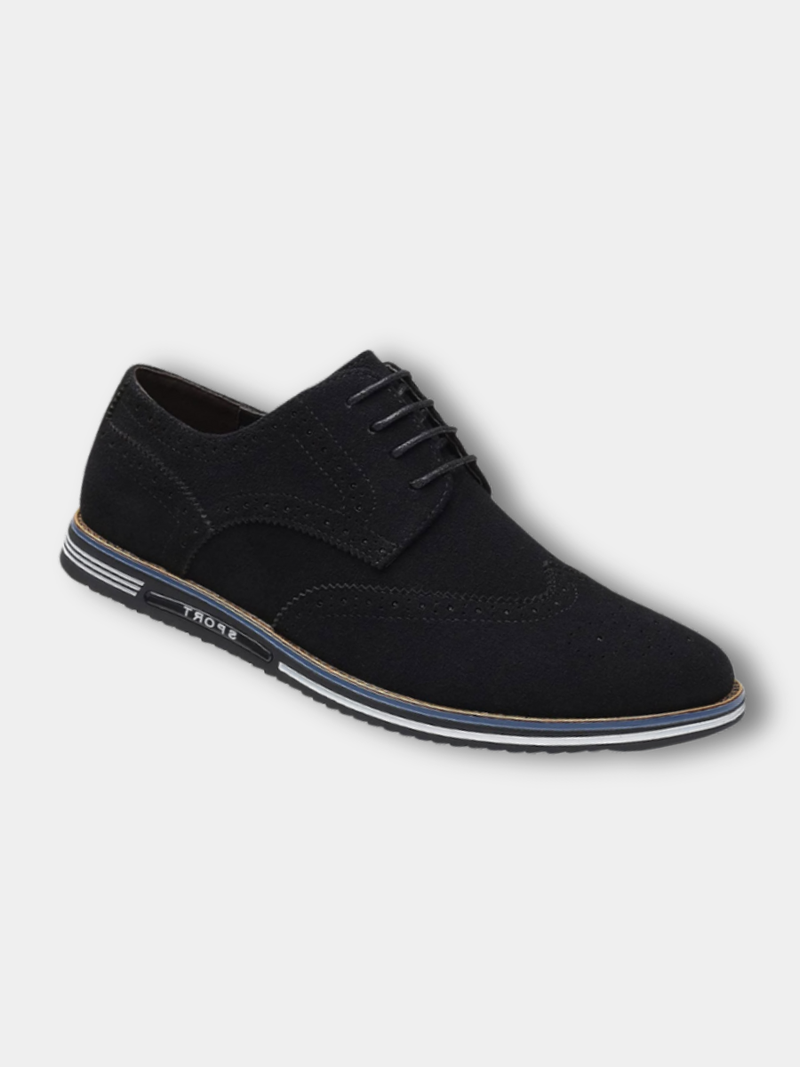 Chaussures à lacets aspect daim semelle sport