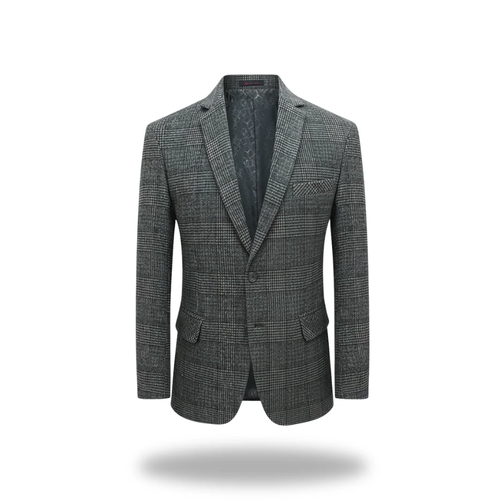 Blazer deux boutons à carreaux discrets