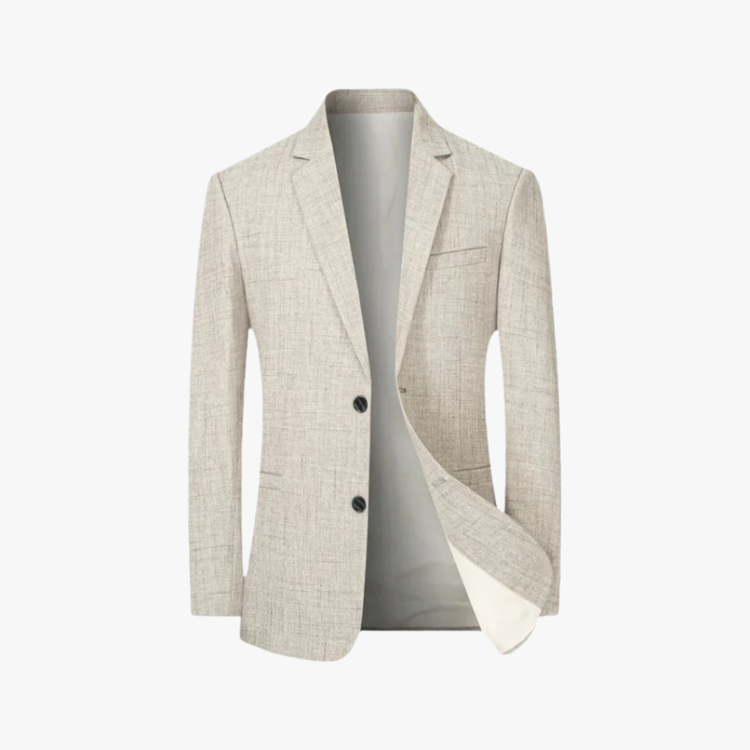 Blazer léger beige aspect lin