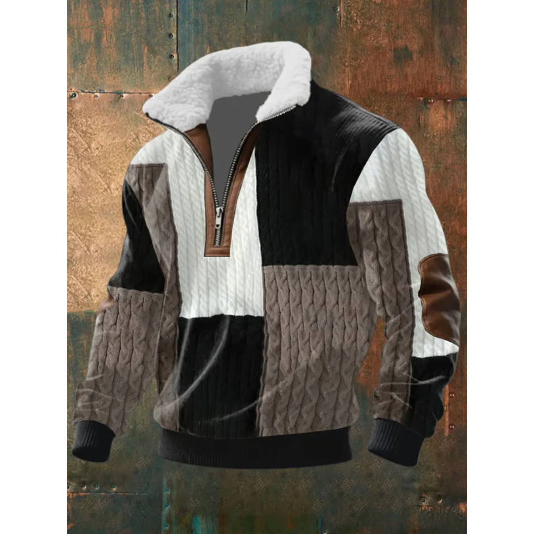 Pull col montant en polaire douce au style intemporel homme – Médicis