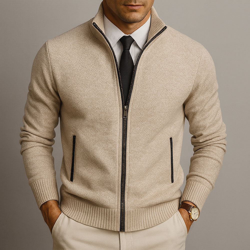 Cardigan en laine coupe sur mesure au style intemporel homme – Murat