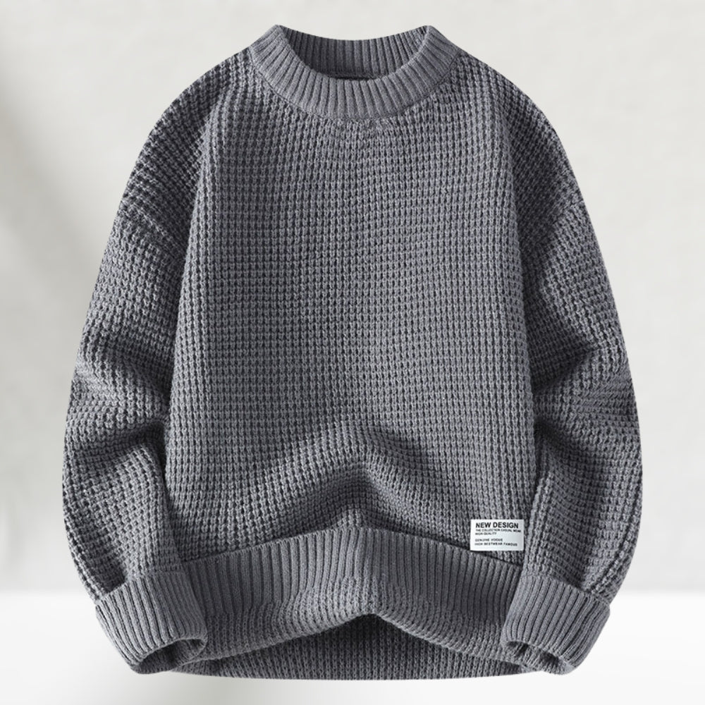 Pull col rond maille nid d'abeille