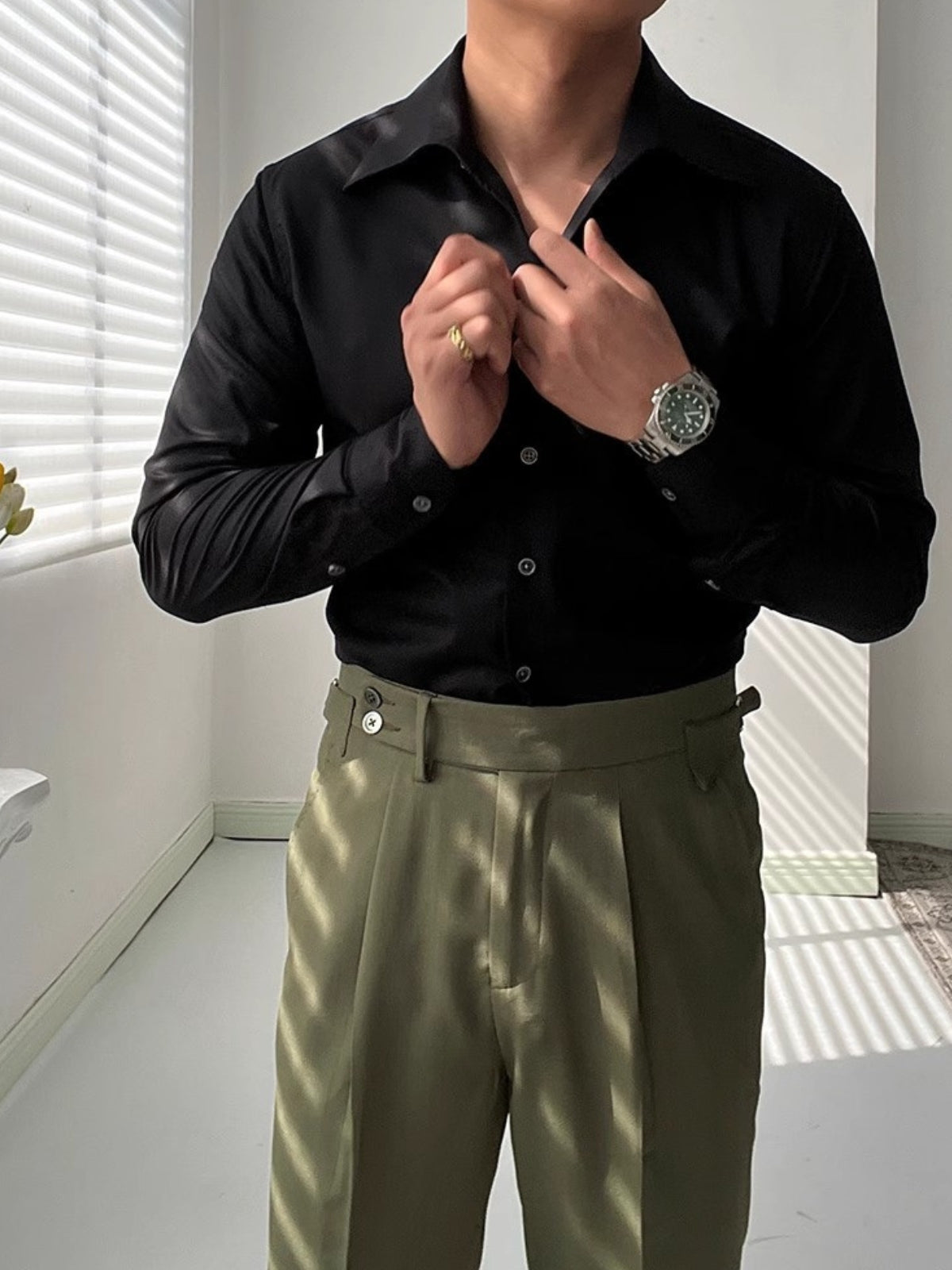Chemise blanche coupe slim manches longues