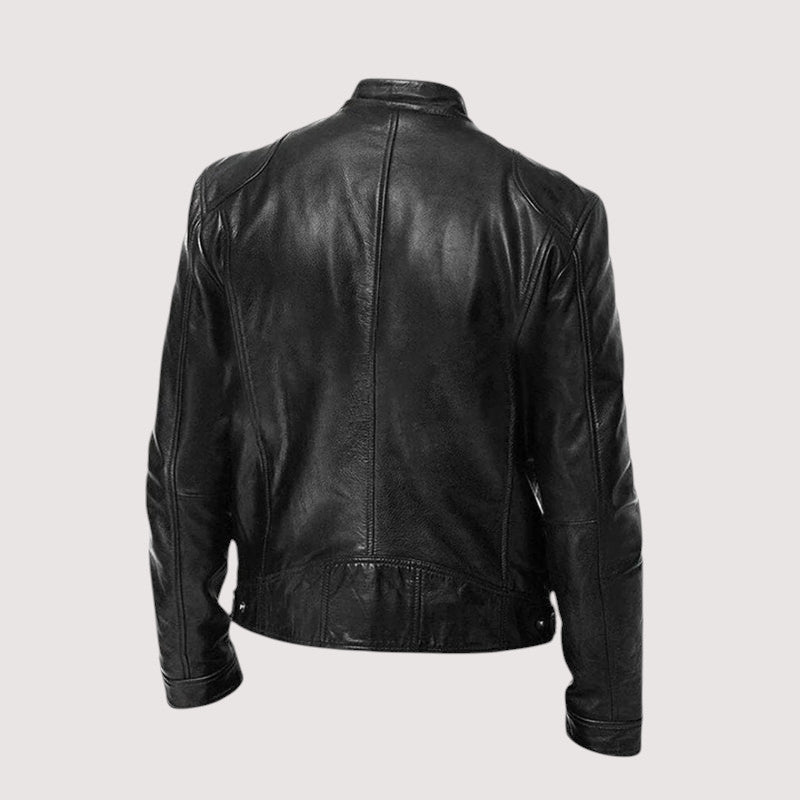 Veste en cuir haut de gamme coupe élégante homme – Chaussée-d'Antin