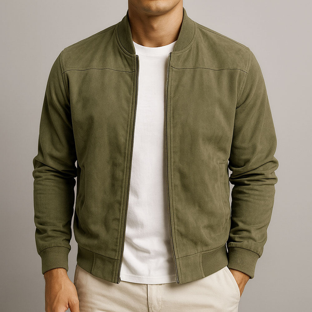 Veste urbaine en cuir suédé au style intemporel homme – Saint-Paul