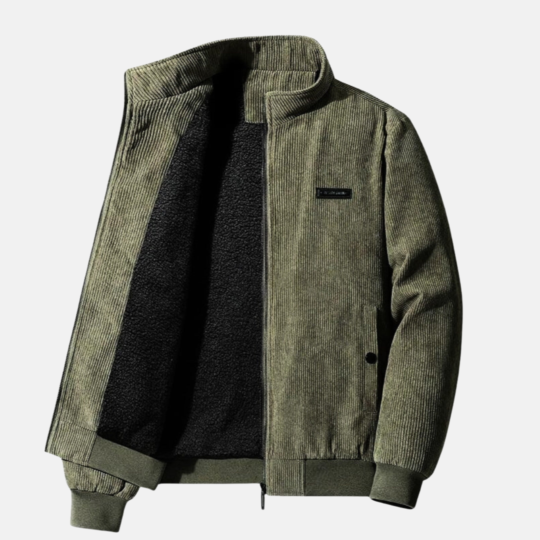 Veste rétro en velours côtelé