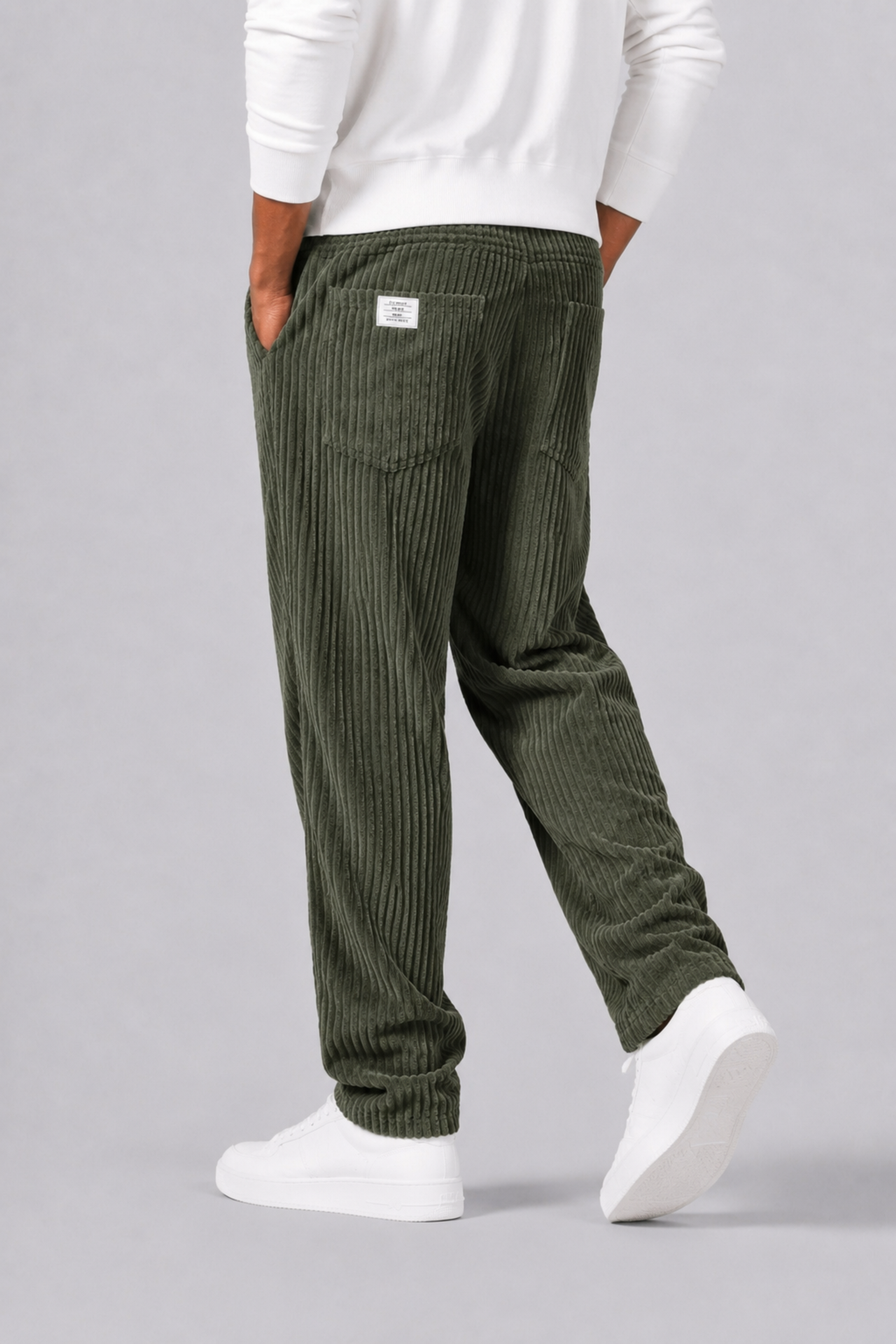 Pantalon en velours côtelé taille élastique coupe droite homme – Sancerre