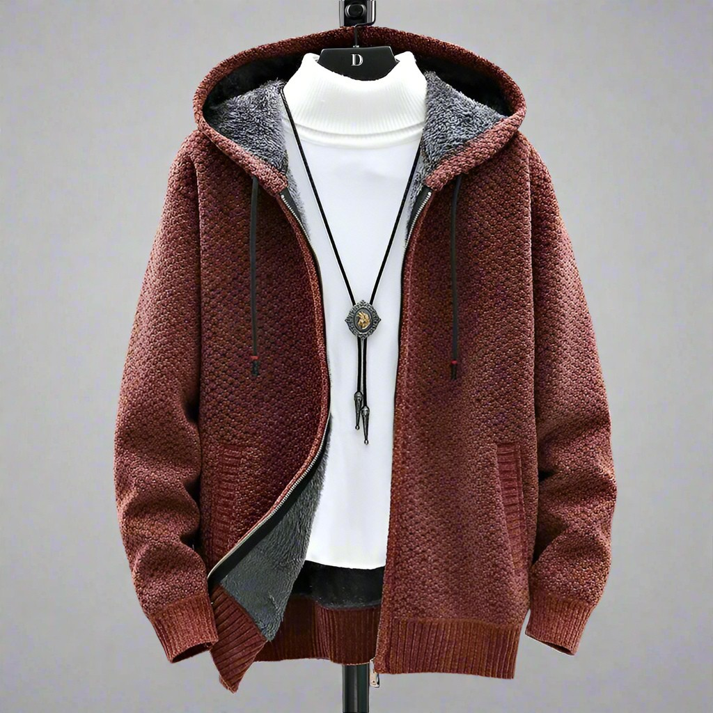 Sweat à capuche en maille texturée