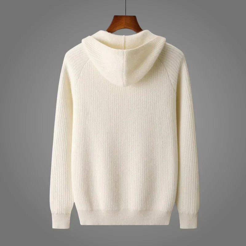 Sweat à capuche en laine et cachemire au chic discret homme – Crest