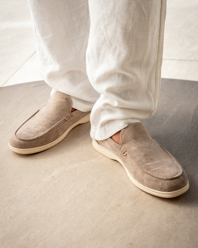 Mocassins à enfiler aspect daim