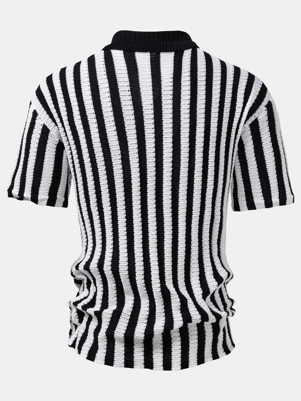 Ensemble chemise rayée épaules ajourées et pantalon